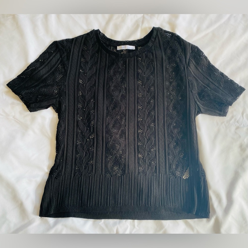 Zara Women’s Black Crop Top Size L